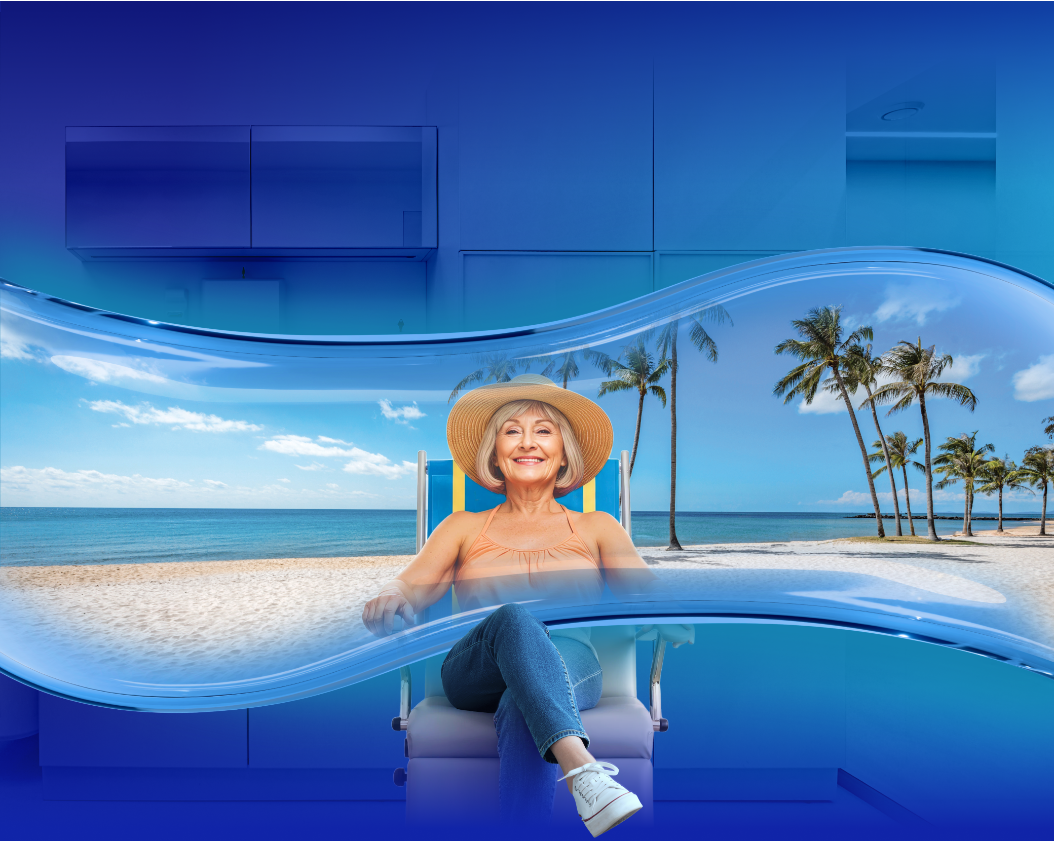 Woman on beach hero image